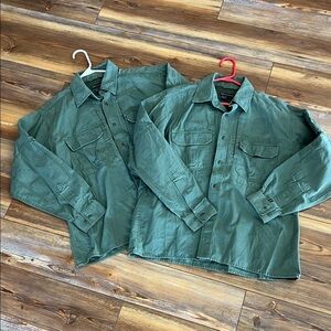 5.11 Tactical Army Green Long Taclite Pro Long Sleeve Button Down Shirts